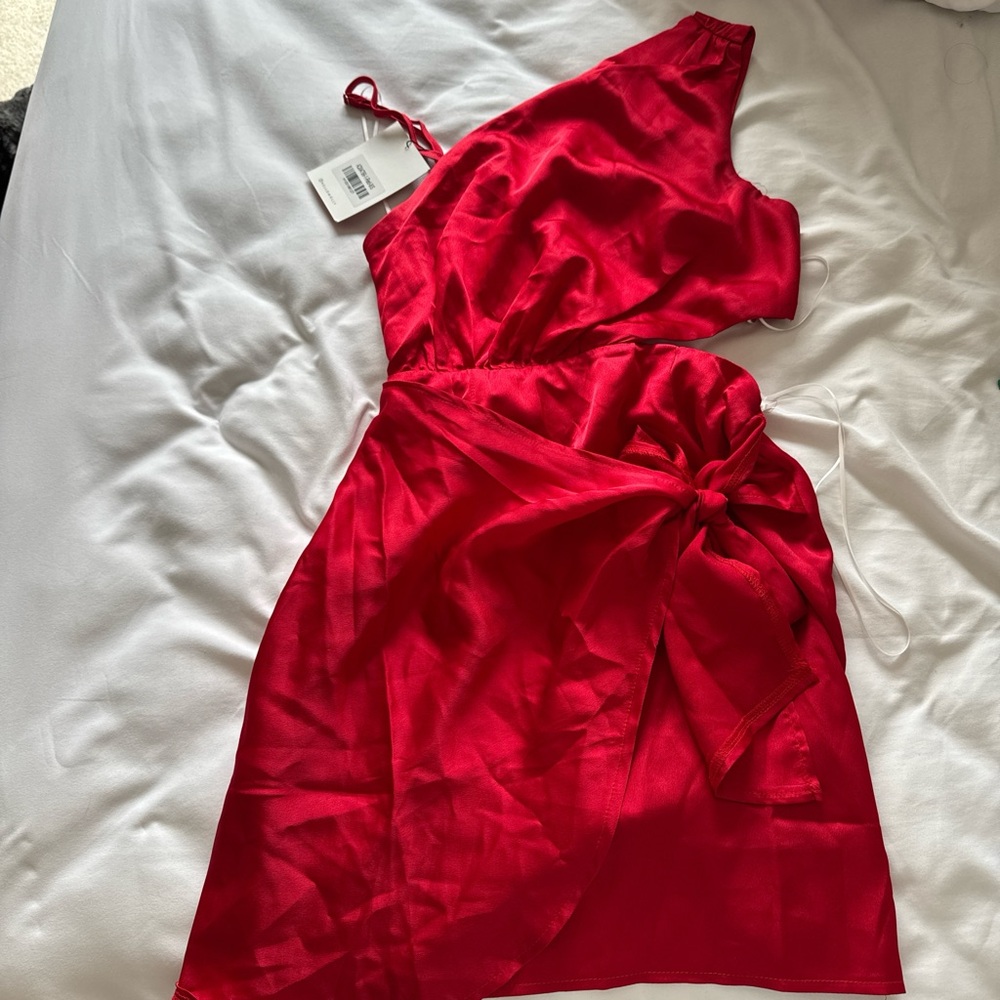 Hello Molly red tie front dress